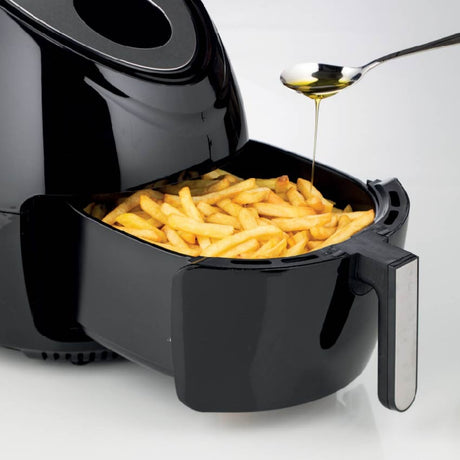 Freidora de aire caliente ariete airy freidora xxl (negra, 2,5 kg | 5,5 litros)