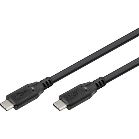 Goobay USB-C 4.0 > Cable USB-C (negro, 1,5 metros)