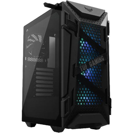 Carcasa torre midi asus tuf gaming gt301 (negro | 2x usb-a | rgb | vidrio templado)