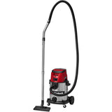 Aspirador en seco y húmedo a batería Einhell te-vc 36 25 li s-solo aspirador en seco y húmedo (acero inoxidable rojo, batería y cargador no incluidos)