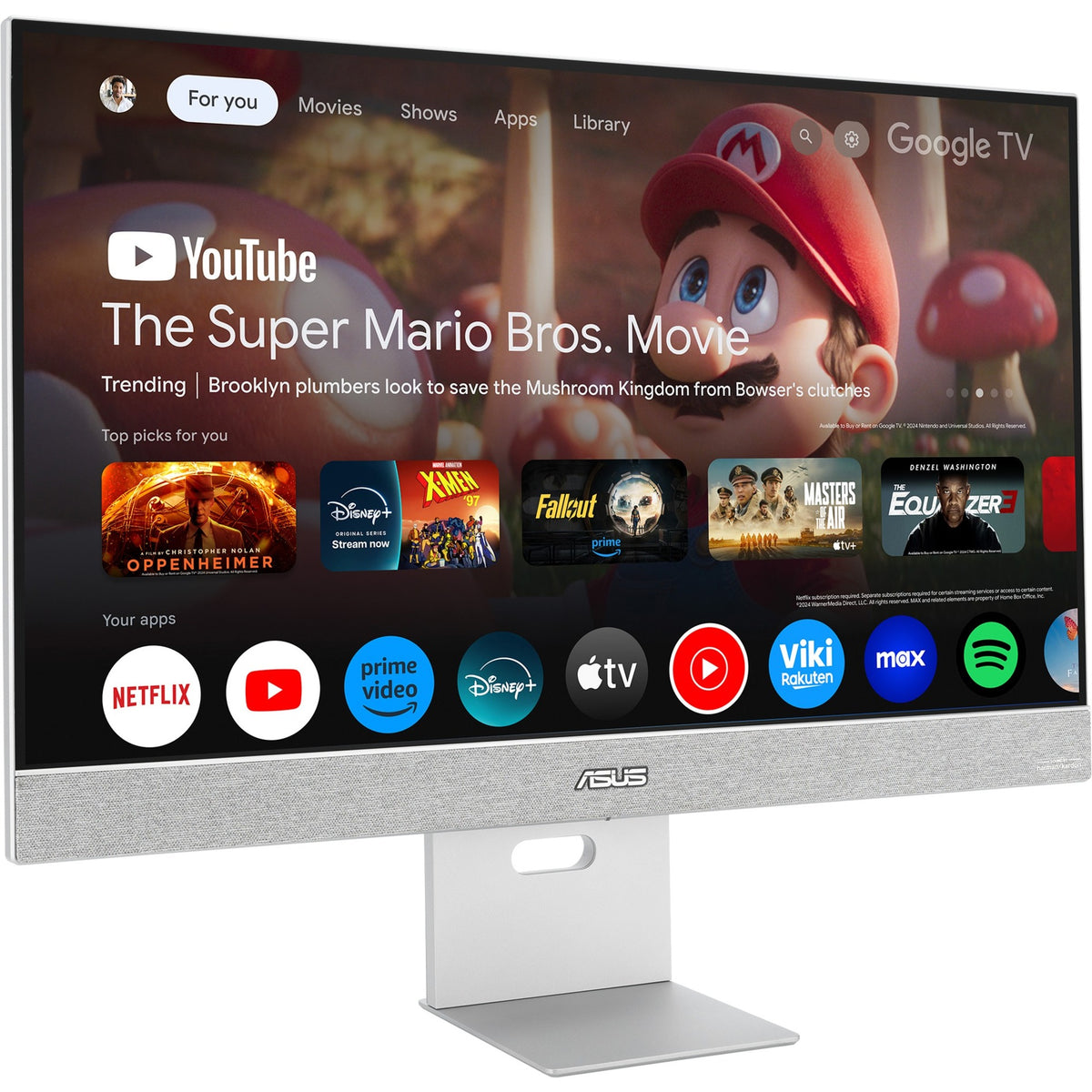 Monitor Asus Zenscreen Smart MS27UC 27 4K UHD (Gris, DisplayPort, HDMI, USB-C, Audio, WLAN, Android 11)