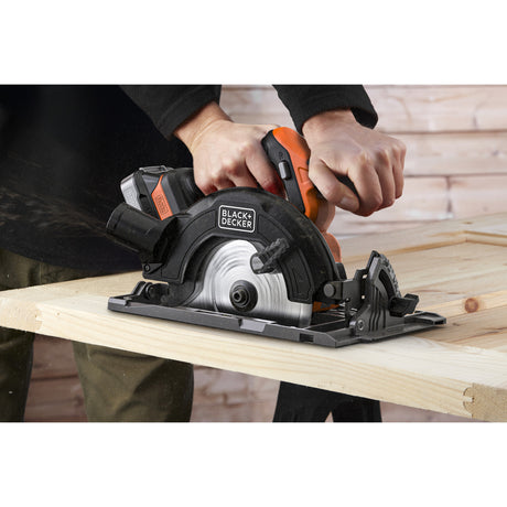 Sierra circular sin escobillas black+decker 18v Sierra circular manual de 165 mm (negro naranja, batería y cargador no incluidos)