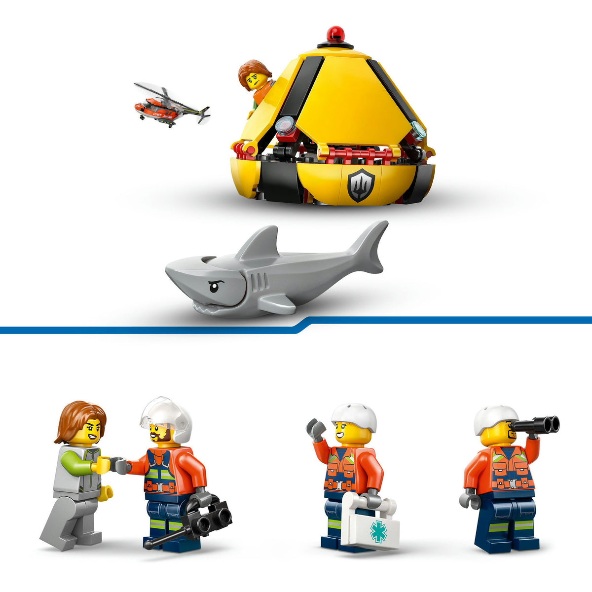 Lego city explorer 60503 helicóptero guardacostas