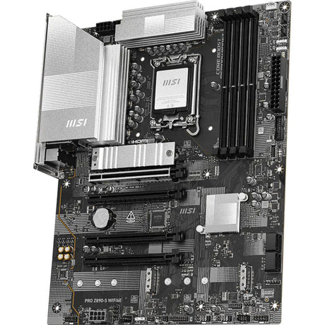 Msi pro z890-s wifi6e socket 1851 moederbord (zwart zilver, raid, 2.5gb-lan, wi-fi 7, bt 5.4, sound, atx)