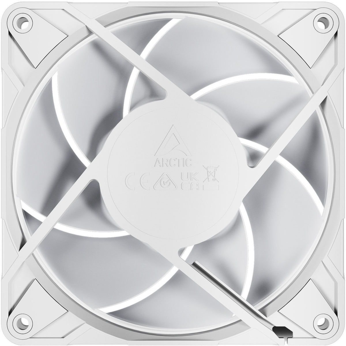 Ventilador de caja Arctic p12 pro a-rgb (blanco, 120 x 120 x 25 mm, pwm)