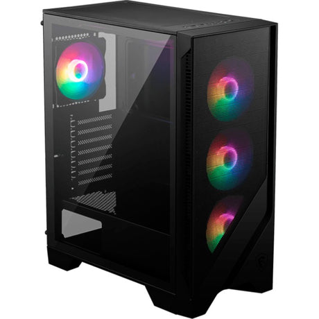 Carcasa MSI Mag Forge 120A Airflow Midi Tower (Negro | 2x USB-A | RGB | Vidrio templado)