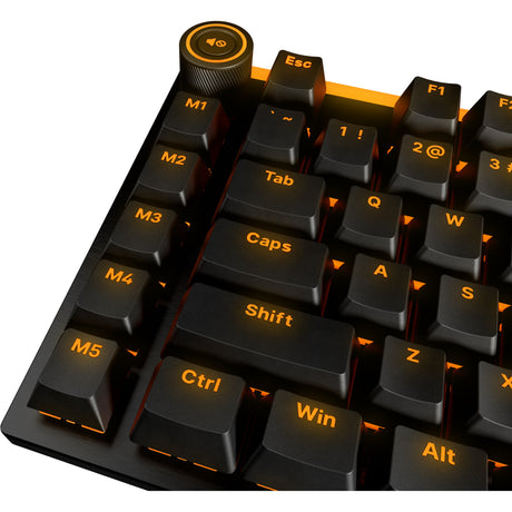 ¡Tranquilizarse! teclado mecánico para juegos rgb táctil silencioso con montaje ligero (negro, diseño estadounidense (qwerty), táctil silencioso, 100%, argb, teclas de doble disparo pbt)