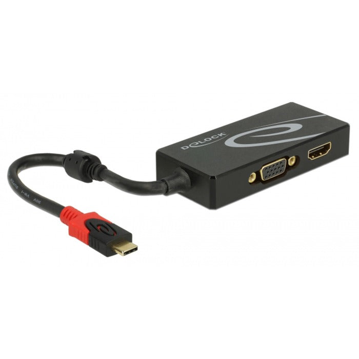 Delock Adaptador USB-C > HDMI VGA (negro, 0,2 metros)