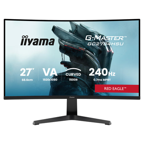 Iiyama G-Master Red Eagle GC2784HSU-B1 Monitor Gaming Curvo 27 (Negro, 2x HDMI, Display Port, 2x USB, 240 Hz)