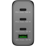 Cargador rápido multipuerto Goobay USB-C PD (100 W) (Negro)
