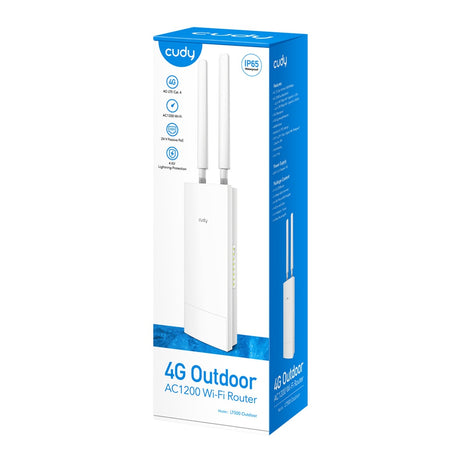 Enrutador wi-fi 4G ac1200 para interiores y exteriores Cudy (blanco)