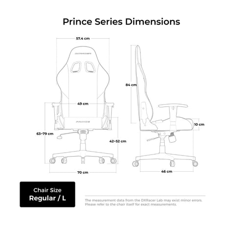 Silla gaming Dxracer prince l de tela gris (gris)