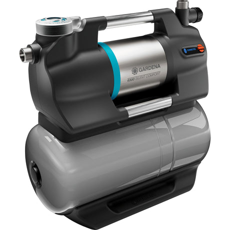 Bomba presurizada Gardena 6300 silentcomfort (acero inoxidable gris, Bluetooth)