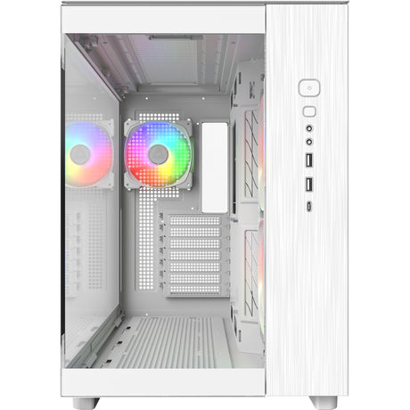 Carcasa torre midi montech king 65 pro (blanco | 2x USB-A | 1x USB-C | ventana)
