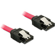 Cable sata Delock (rojo, 0,1 metros, 6 GB, recto)