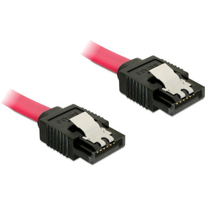 Cable sata Delock (rojo, 0,1 metros, 6 GB, recto)