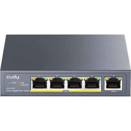 Conmutador cudy gigabit poe+ de 5 puertos (negro)