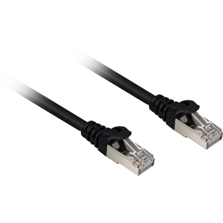 Cable de red Sharkoon sftp, rj-45 con cat.6a (negro, 2 metros, libre de halógenos)