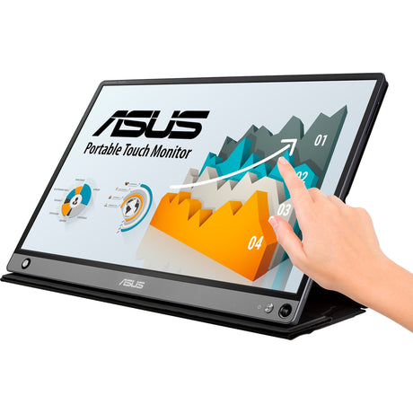 Monitor de pantalla táctil Asus Zenscreen MB16AMTR 15.6 (negro, mini-HDMI, 2x USB-C)