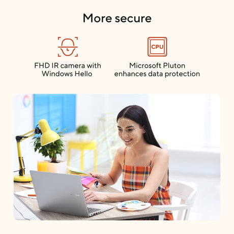 Asus vivobook 14 m1407ga-ly012w 14 copiloto+ portátil (plateado | ryzen ai 7 445 | radeon 840m | 16 GB | 512 GD SSD)