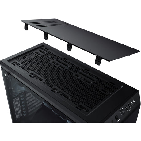 ¡Tranquilizarse! carcasa de torre midi con ventana pure base 600 (negro | 2x USB-A | vidrio templado)