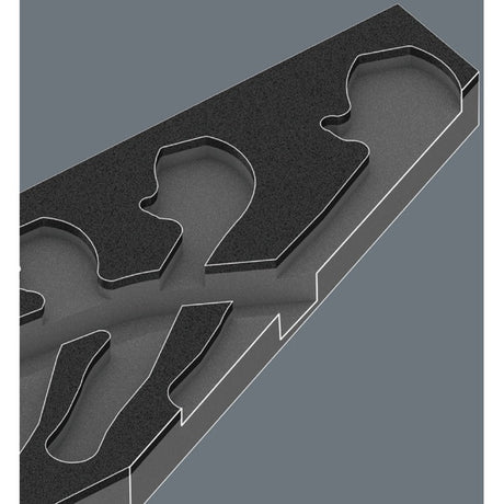 Wera llave de boca autoajustable 6004 juego comodín 1 juego de herramientas (gris negro, juego de llaves de boca autoajustables, en inserto de gomaespuma para carro de taller)
