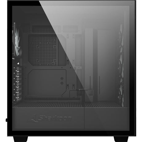 Sharkoon rebel c50 carcasa midi torre rgb negra (negro | 2x usb-a | 1x usb-c | rgb | vidrio templado)