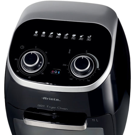 Ariete airy freidora horno 4619 00 freidora de aire caliente (negra, 11 litros)