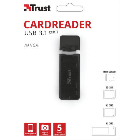 Lector de tarjetas Trust Nanga USB 3.1 (negro)