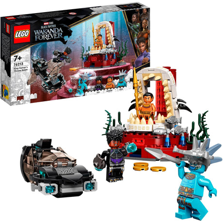Lego marvel - juguete de construcción salón del trono del rey namor (76213)