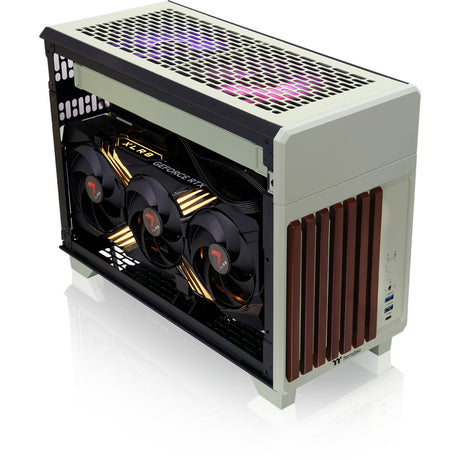 Carcasa mini torre Thermaltake tr100 ws matcha verde (verde claro | 2x USB-A | 1x USB-C)
