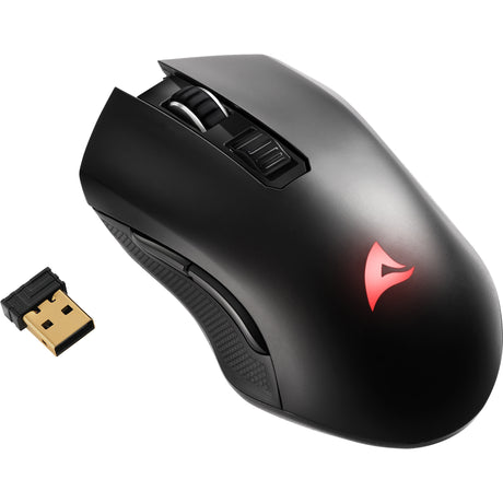 Ratón para juegos Sharkoon Skiller sgm30w (negro, 600 - 6000 dpi, rgb, usb de 2,4 ghz)