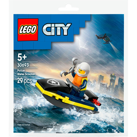 Lego city - juguetes de construcción de moto acuática de policía (30693)