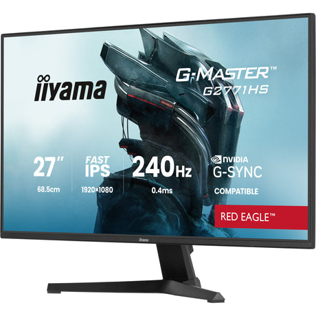 Monitor de juegos Iiyama g-master red eagle g2771hs-b1 27 (negro, 2x HDMI, display port, 240 Hz)