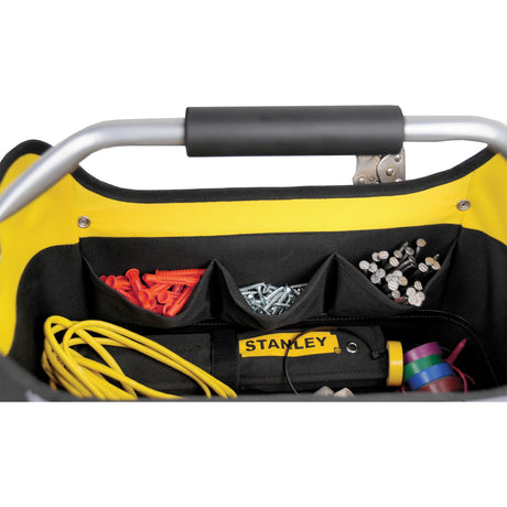 Bolsa de herramientas abierta Stanley caja de 16 herramientas (negro amarillo)