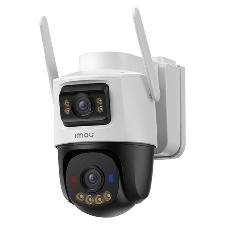 Cámara exterior Imou aov de doble lente 5mp+5mp (blanca, 3k, 4G LTE, WiFi 6, panel solar)