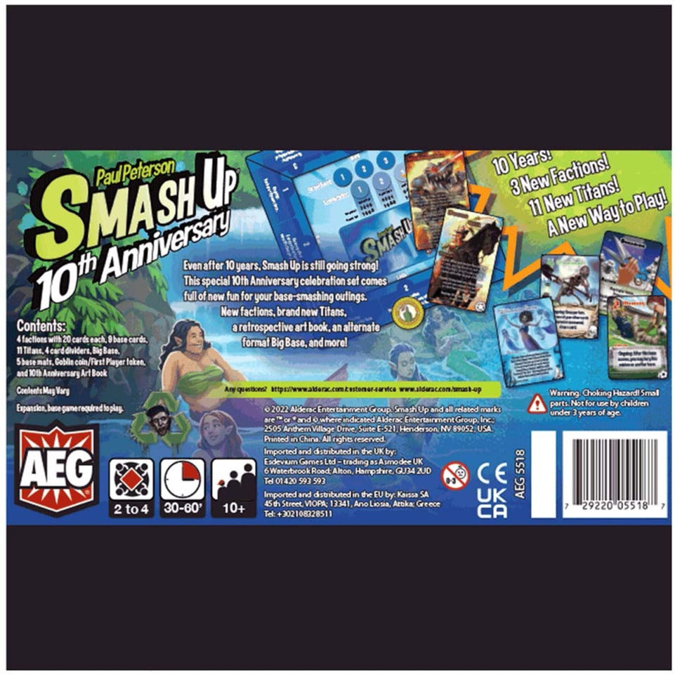 Smash up de la red europea de jugadores: juego de cartas del décimo aniversario (inglés, 2 a 4 jugadores, 45 minutos, a partir de 12 años)