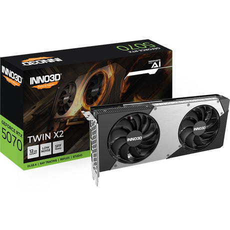 Tarjeta gráfica Inno3d geforce rtx 5070 twin x2 (dlss 4, 3x display port, 1x hdmi 2.1)