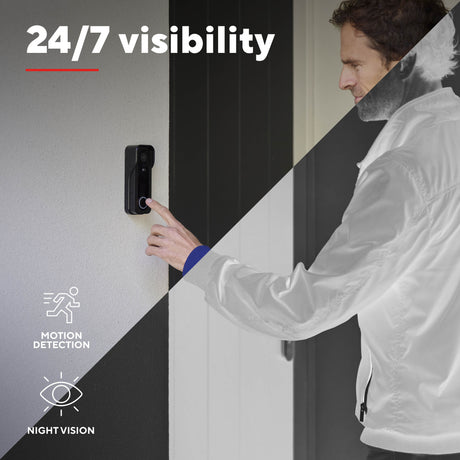 Trust doorcam-3000 timbre con cámara WiFi inteligente (negro, WiFi 2,4 GHz)