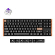 Teclado mecánico keychron k8 he-f1 rgb (negro, diseño estadounidense (qwerty), nebulosa magnética de doble carril gateron, 80% (tkl), leds rgb, pbt de doble disparo osa, intercambio en caliente, usb-c | 2,4 ghz | bluetooth 5.1)