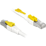 Delock cable de red rj-45 seguro con cat.6a (blanco, 85335, 5 metros)