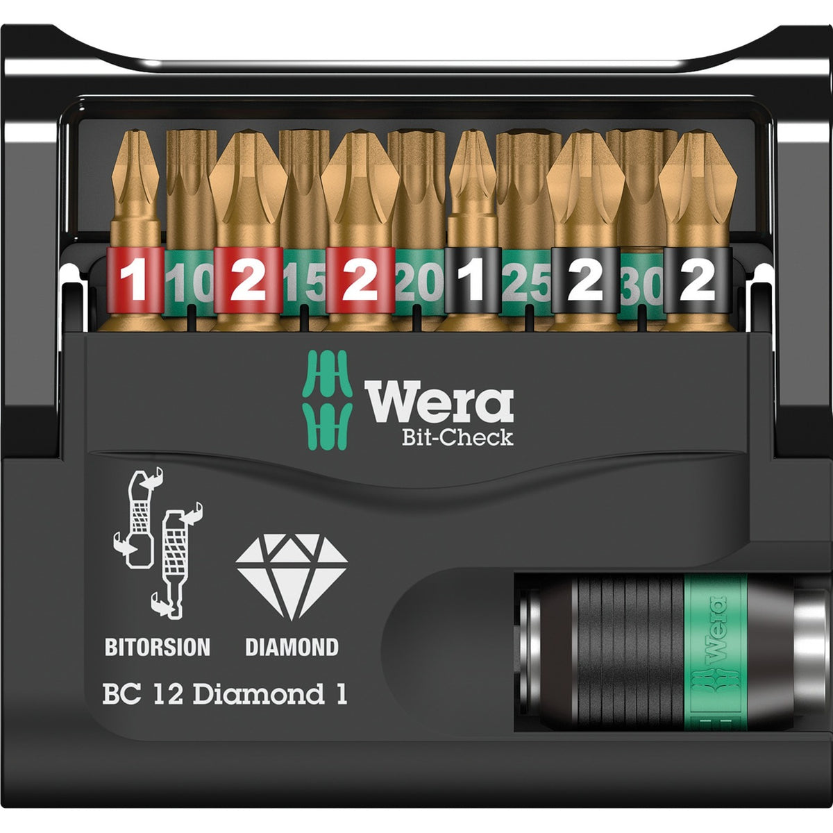 Wera bit-check diamante - juego de puntas - 12 piezas