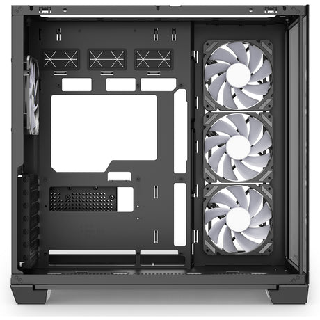 Carcasa de torre midi Sharkoon de acero (negro | 2x USB-A | 1x USB-C | RGB | vidrio templado)