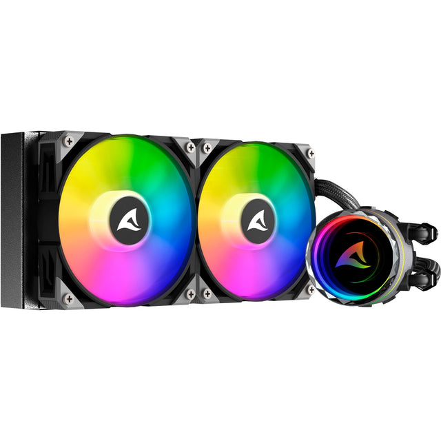 Sharkoon s80 rgb refrigeración por agua (negro, conector de ventilador pwm de 4 pines)