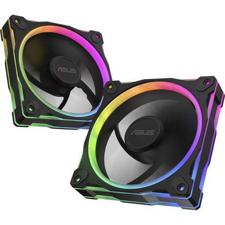 Ventilador asus prime mr120 argb - paquete triple de ventiladores de caja (negro, 3 piezas, 120 x 120 x 28 mm, 3 piezas)