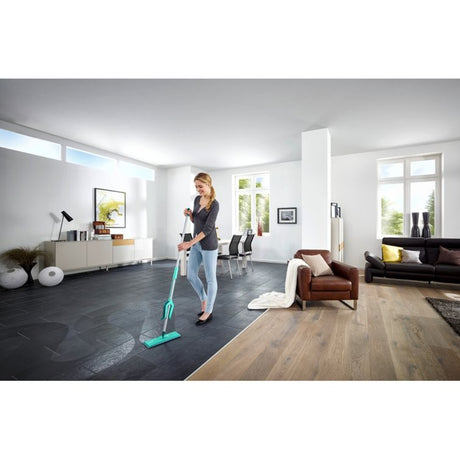 Limpiaparabrisas Leifheit picobello s micro duo con mango - ancho de limpieza 27 cm - turquesa - gris
