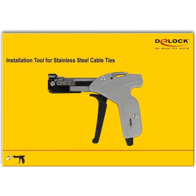 Alicates Delock para bridas para cables de acero inoxidable (gris negro)