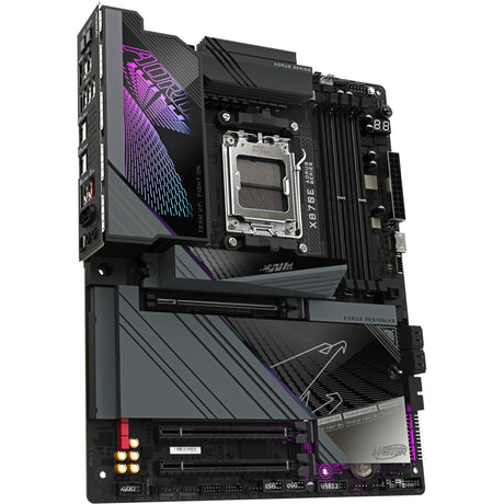 Placa base Gigabyte x870e aorus master socket am5 (negra, raid, 5 GB LAN, Wi-Fi 7, BT, Sonido, ATX)