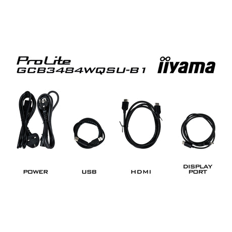 Iiyama G-Master Red Eagle GCB3484WQSU-B1 Monitor de juegos ultraancho curvo de 34 (negro, 2x HDMI, display port, 2x USB-A, USB-B, 2x USB-C, 180 Hz)