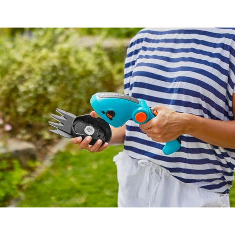 Tijeras para arbustos con batería Gardena, tijeras para césped Comfortcut Li (negro turquesa, incl. batería de iones de litio de 3,0 Ah)